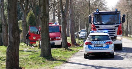 Pożar na działkach