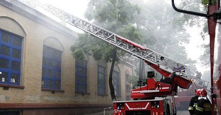 Pożar sali gimnastycznej w Bytomiu