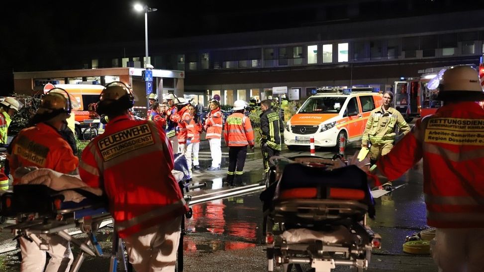 dusseldorf niemcy pożar szpital