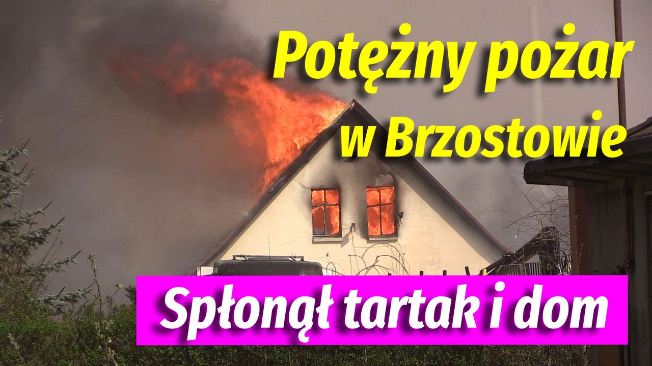 Potężny pożar w Brzostowie – VIDEO