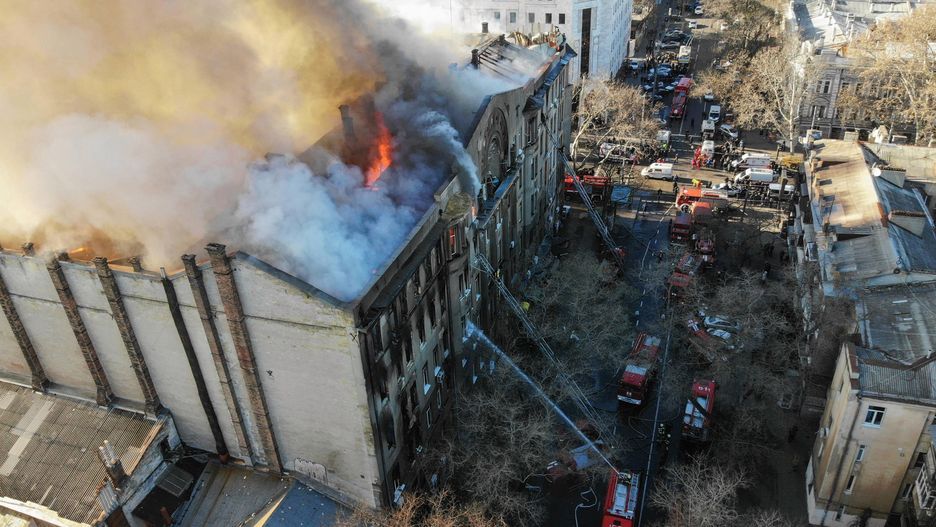 Odessa. W pożarze zginęło 10 osób.