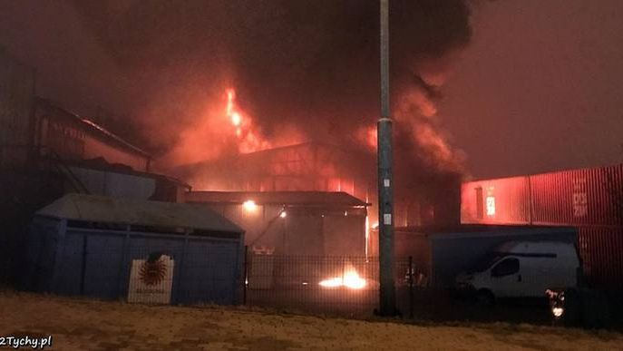 Pożar w fabryce zabawek