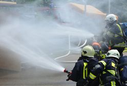 Na drodze krajowej spłonął tir. Wszystko przez jego zawartość