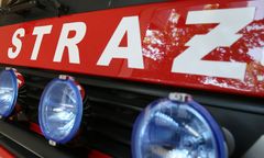 Nowostawy Dolne. Pożar samochodu na autostradzie A2