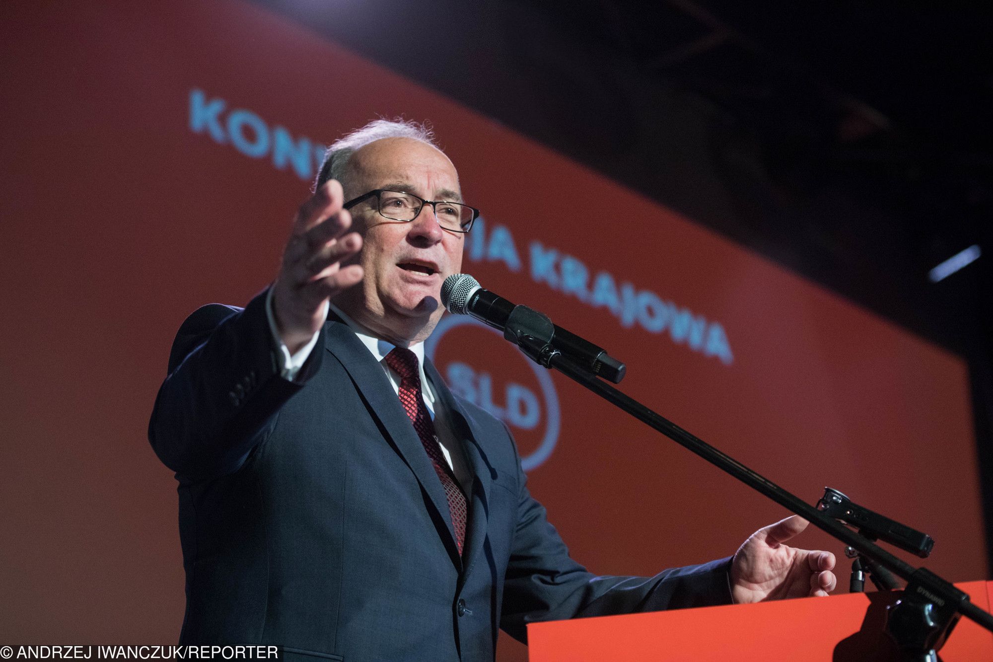 Włodzimierz Czarzasty podczas konwencji samorządowej SLD w Warszawie