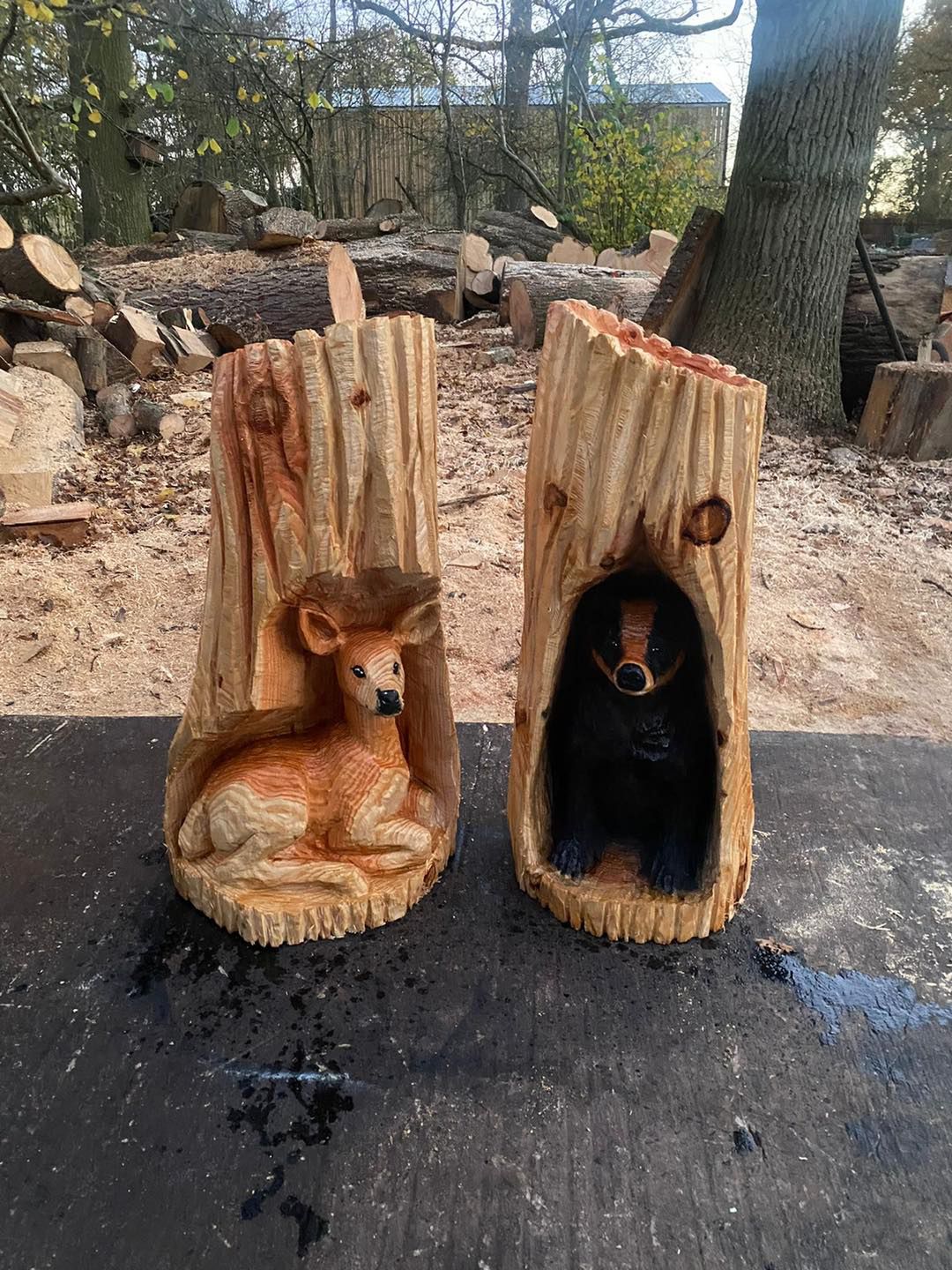 Man & His Dog Carvings/facebook