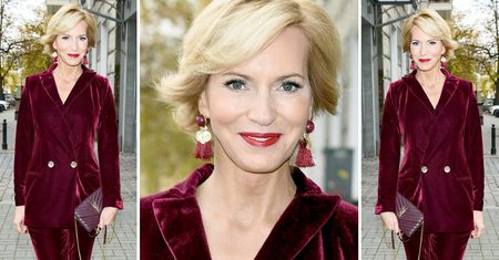 LOOK OF THE DAY: Paulina Smaszcz-Kurzajewska w aksamitnym bordo