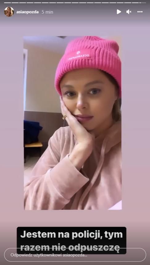 Joanna Opozda poszła na policję