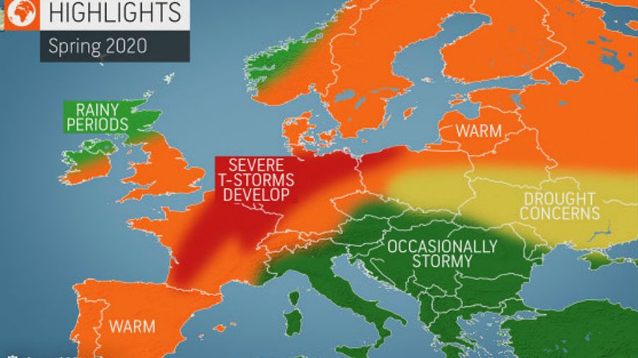 Pogoda. Amerykańscy meteorolodzy zapowiadają ciepłą i burzową wiosnę.