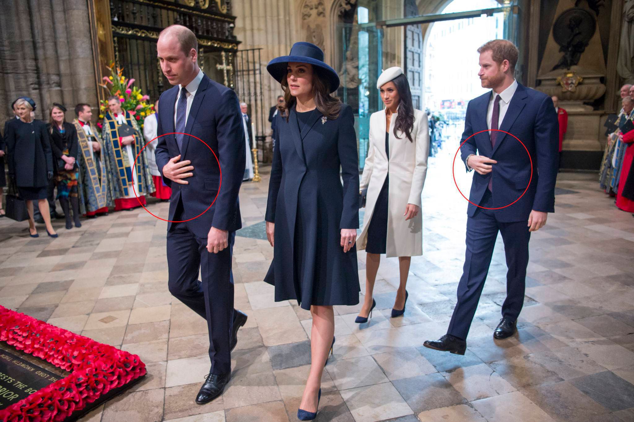Książę William i książę Harry – obronny gest
