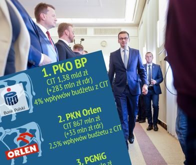 PKO BP wciąż liderem. Kto jeszcze wpłaca najwięcej do budżetu?