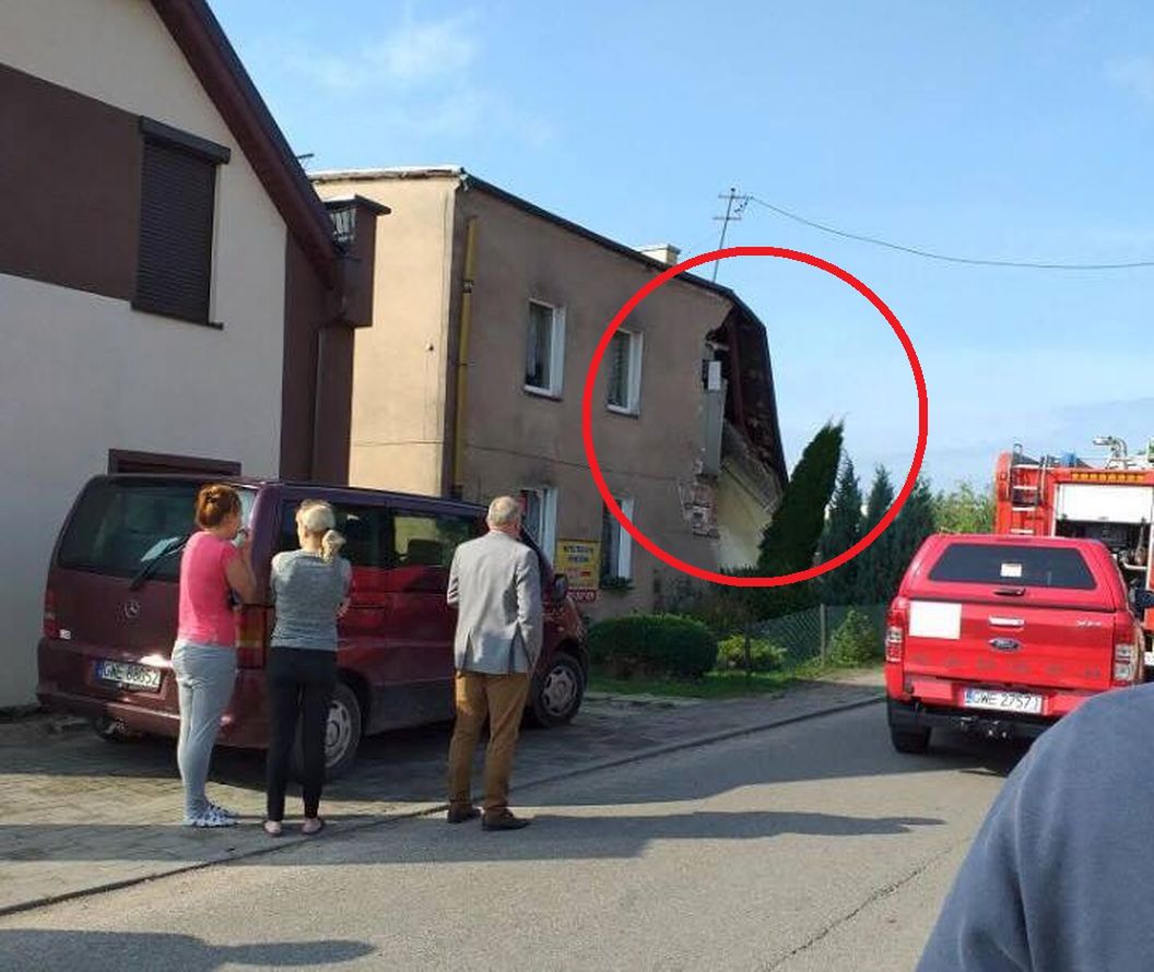 Wybuch gazu w Choczewie. Straż pożarna w akcji