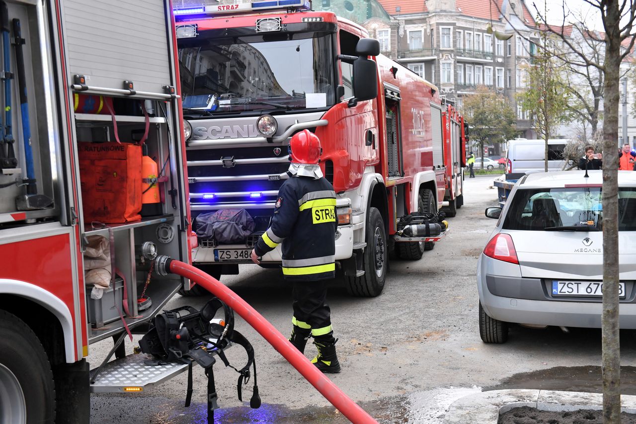 Szczecin. Pożar w kamienicy. Są ofiary i ranni