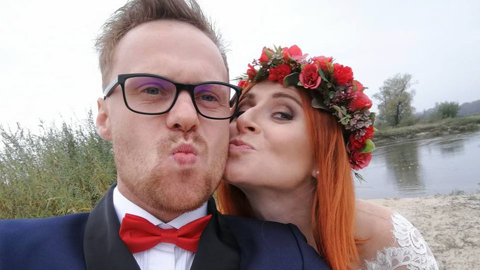Krzysztof i Paulina podczas sesji ślubnej