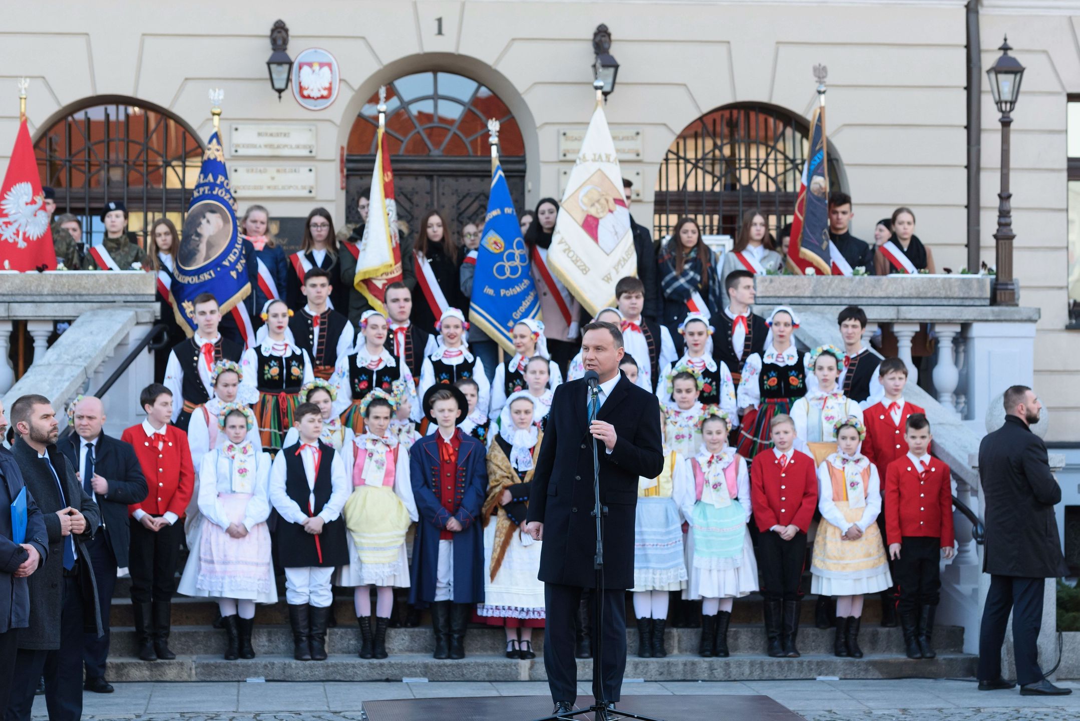 Prezydent Duda przemawia w Grodzisku Wielkopolskim. 