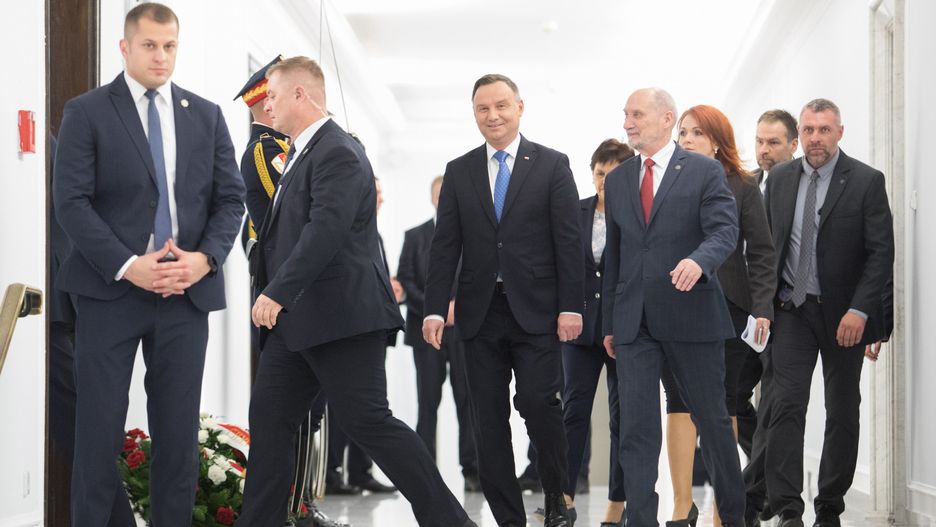 Andrzej Duda i Antoni Macierewicz w Sejmie.