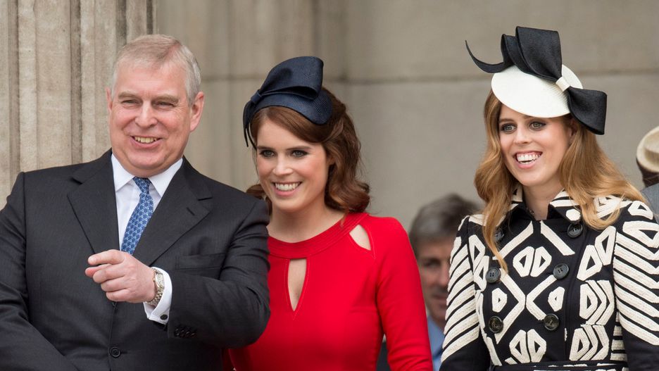 Książę Andrzej z córkami, księżniczką Beatrice i Eugenią