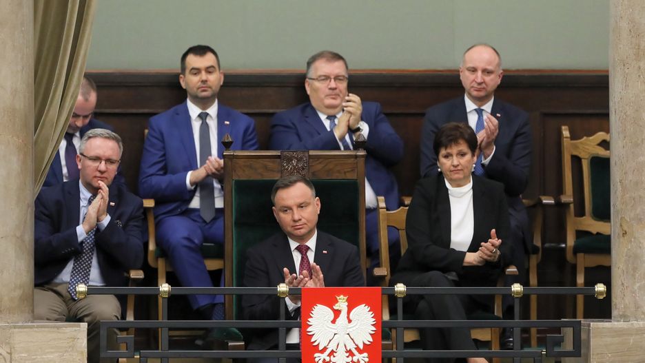 Koronawirus w Polsce. Prezydent Andrzej Duda w Sejmie.