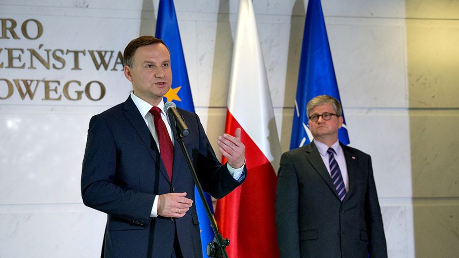 Prezydent Andrzej Duda i szef BBN Paweł Soloch