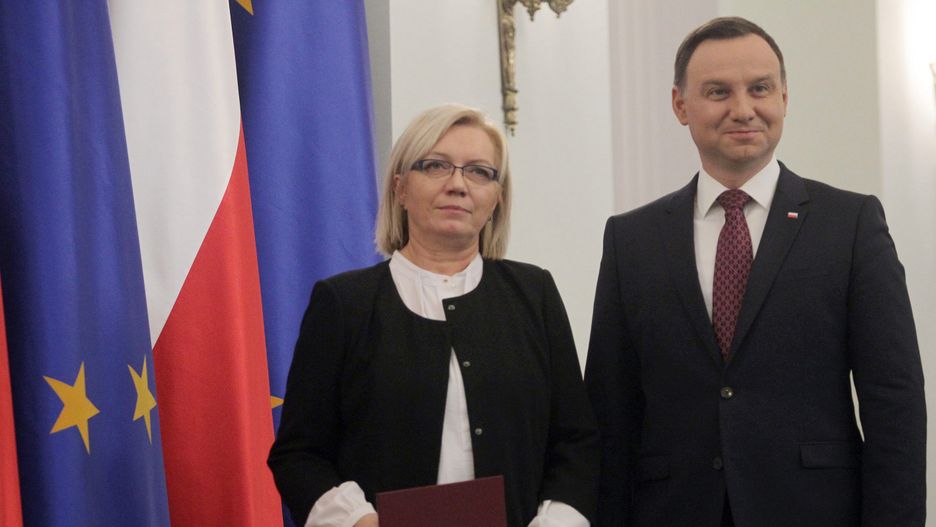 Julia Przyłębska i Andrzej Duda