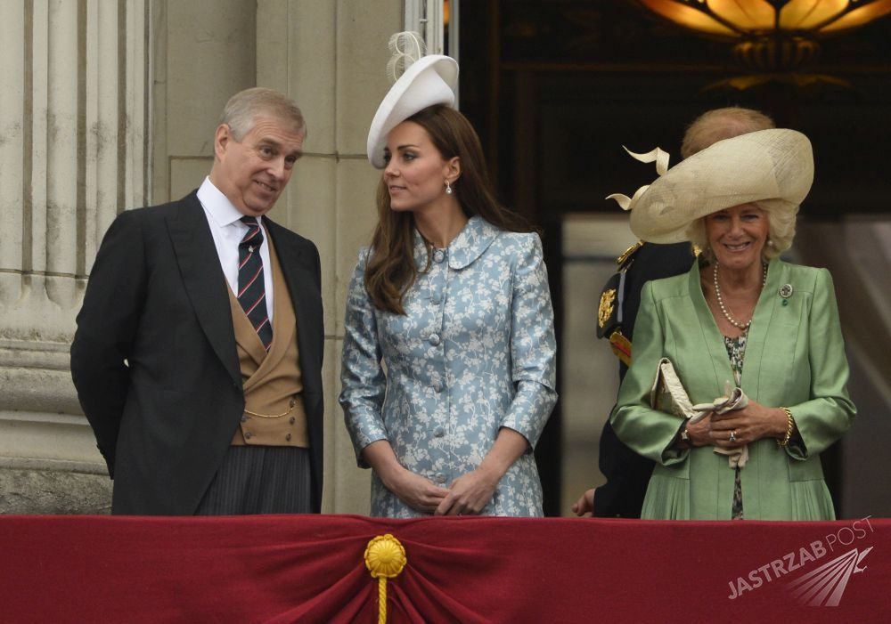 Prince Andrew, Duke of York, Catherine, Duchess of Cambridge, Camilla, Duchess of Cambridge stand on the balcony of Buckingham Palace at the Trooping The Colour ceremony on June 13, 2015 in London, England. The ceremony is Queen Elizabeth II's annual birthday parade and dates back to the time of Charles II in the 17th Century, when the Colours of a regiment were used as a rallying point in battle.