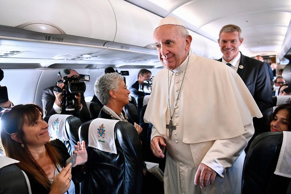 Papież Franciszek w samolocie był wyjątkowo szczery