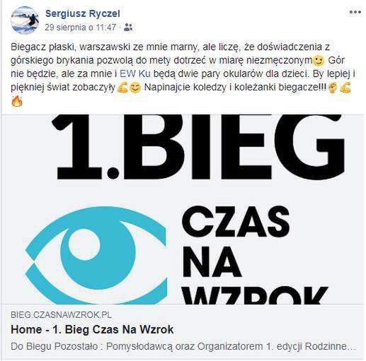 Gwiazdy zachęcają do udziału w maratonie Bieg Czas Na Wzrok 2018