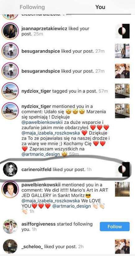 Carine Roitfeld polubiła obrazy Mariusza Szydeła