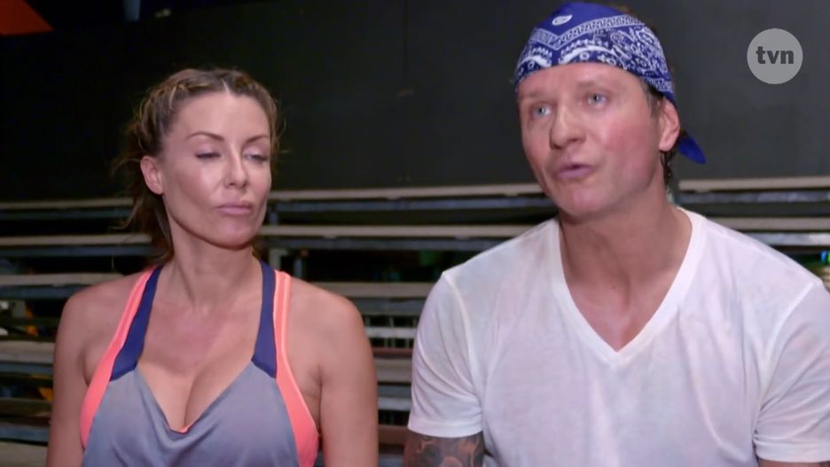 Kadr z nowego programu TVN "Iron Majdan". W pierwszym odcinku Małgorzata i Radosław uczyli się wrestlingu w Las Vegas.