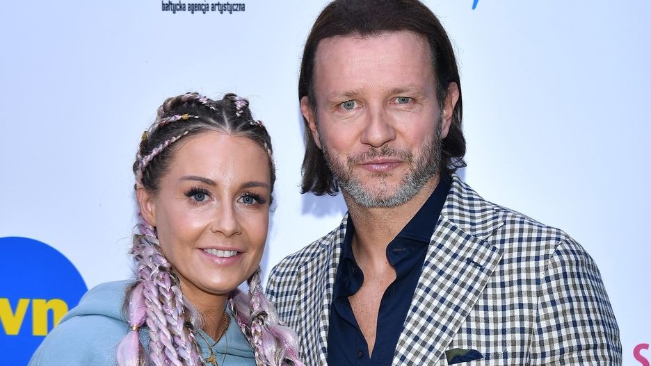 Małgorzata Rozenek i Radosław Majdan na festiwalu w Sopocie