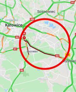 Katowice. Ogromne korki na autostradzie A4. Wypadek też na S1