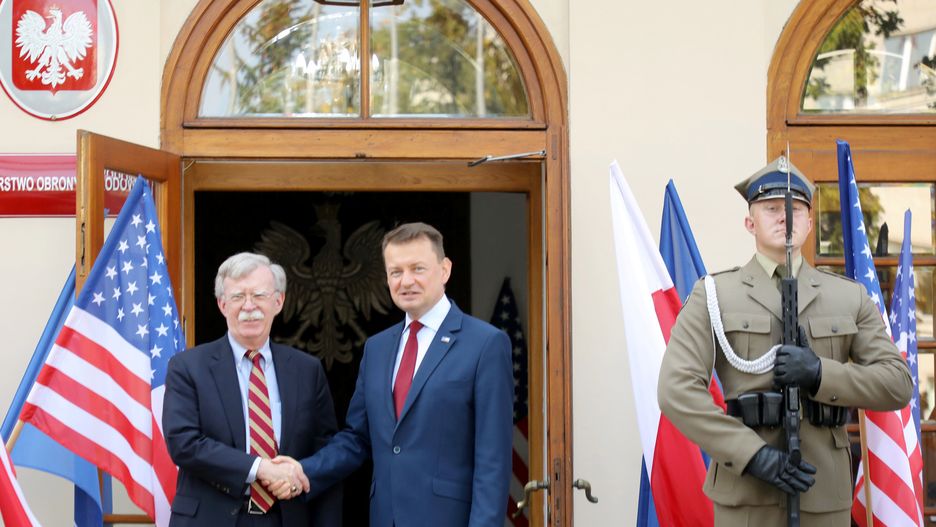 Spotkanie ministra obrony narodowej Mariusza Błaszczaka z doradcą ds. bezpieczeństwa narodowego USA - Johnem Boltonem