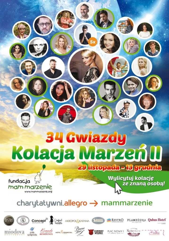 Kolacja z gwiazdą, fundacja Mam Marzenie