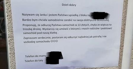 Aby spełnić marzenie, dziewczynka odkurzała auta sąsiadów. Nie trwało to jednak długo.