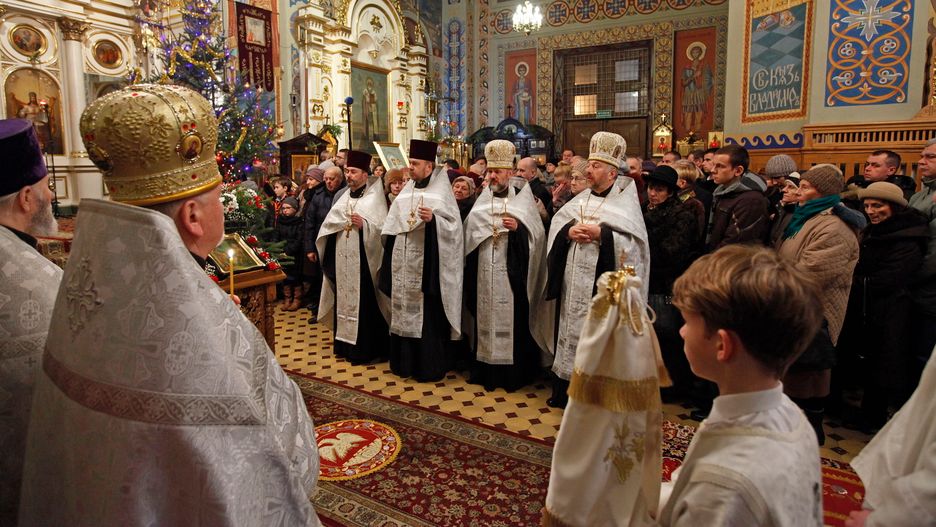 Uroczystości w cerkwii
