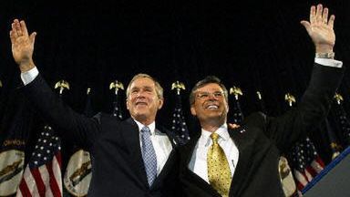 Kongresman Ernie Fletcher i prezydent George W. Bush