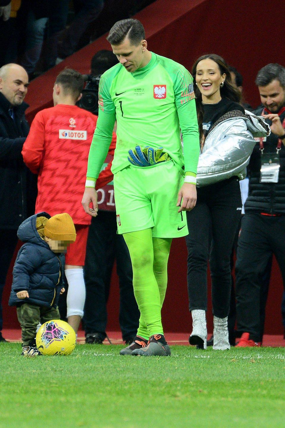 Marina Łuczenko, Wojtek Szczęsny, Liam Szczęsny fot. ONS