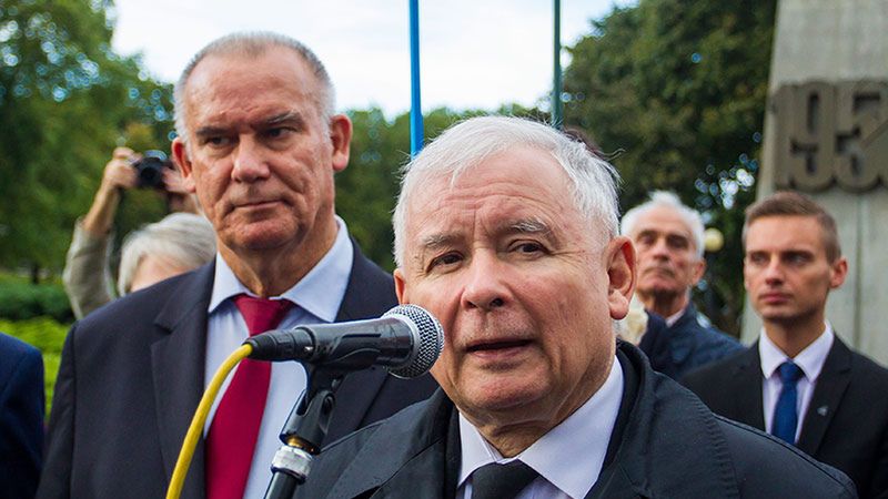 Jarosław Kaczyński i poseł PiS Tadeusz Dziuba.