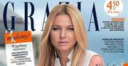 Subtelna stylizacja Kasi Bujakiewicz na okładce "Grazii". Jej kamizelka to przebój sezonu