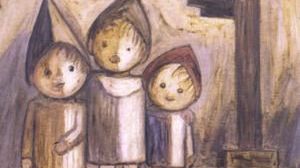 Dzieci pod drogowskazem Tadeusza Makowskiego, ok. 1930