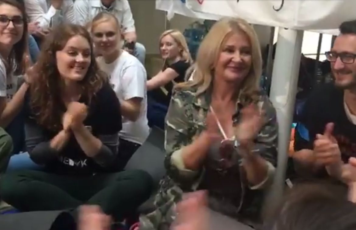 Majka Jeżowska i protestujący rezydenci