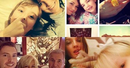 Joanna  Krupa z siostrą, Kinga Rusin z córką, a rodzina Hiltonów przy świątecznym stole. Rodzinne święta gwiazd [dużo zdjęć]