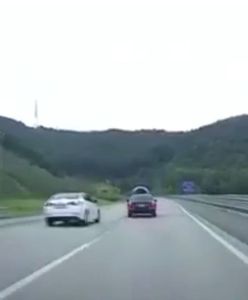 #dziejesiewmoto: kolizja na autostradzie - poślizg czy awaria?