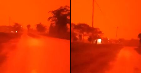 Indonezja: niebo zmieniło kolor na czerwony. Nagranie świadków [WIDEO]