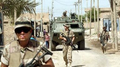 Żołnierze USA patrolują ulice Bagdadu