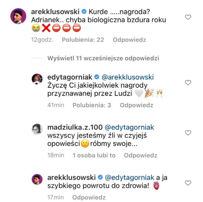 Sprzeczka Edyty Górniak i Arka Kłusowskiego