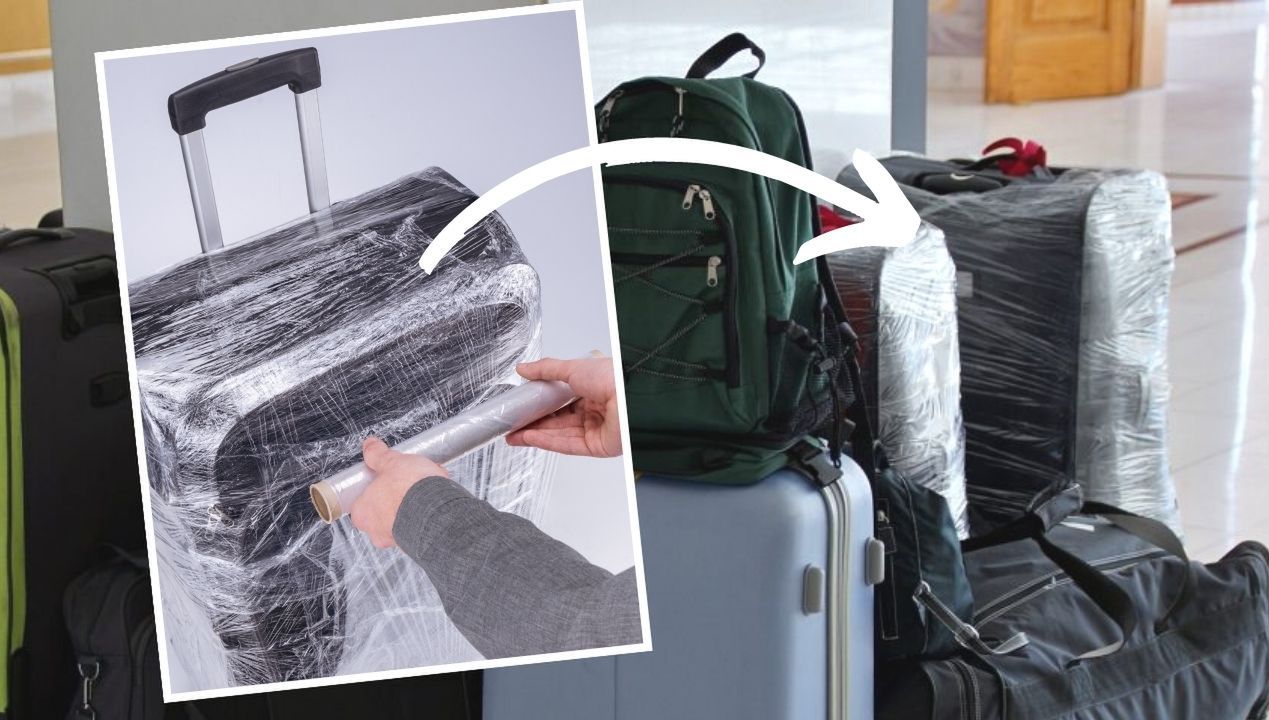 Plastic wrap on suitcases photo: pixabay / getty images