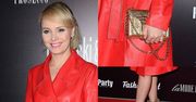 Agnieszka Jastrzębska w skórzanym płaszczu na pokazie Paprocki&Brzozowski [ZDJĘCIA]