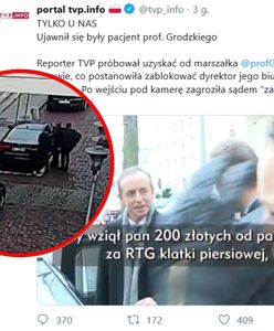 "Tomasz Grodzki unika pytań o korupcję". "Wiadomości" TVP o incydencie sprzed Senatu