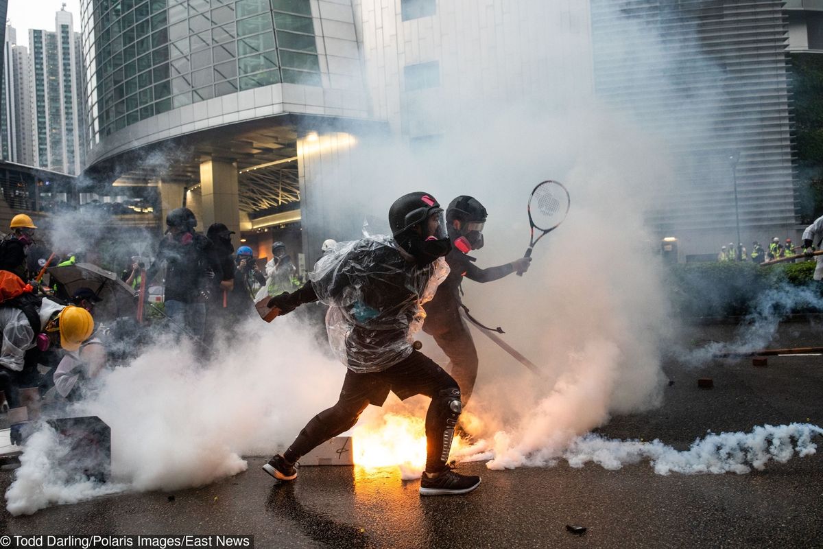 Demonstracje w Hongkongu. Użyto gazu łzawiącego i pieprzowego